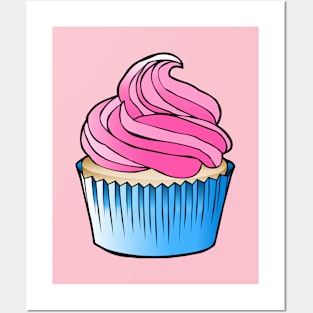 Cupcake Pink Berry Frosting Posters and Art